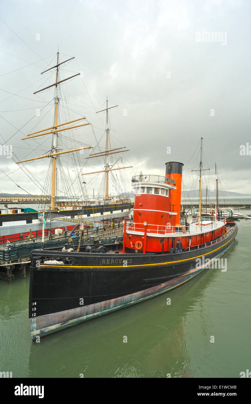 Rimorchiatore storico "Hercules", al Museo Marittimo di San Francisco, California, Stati Uniti d'America Foto Stock