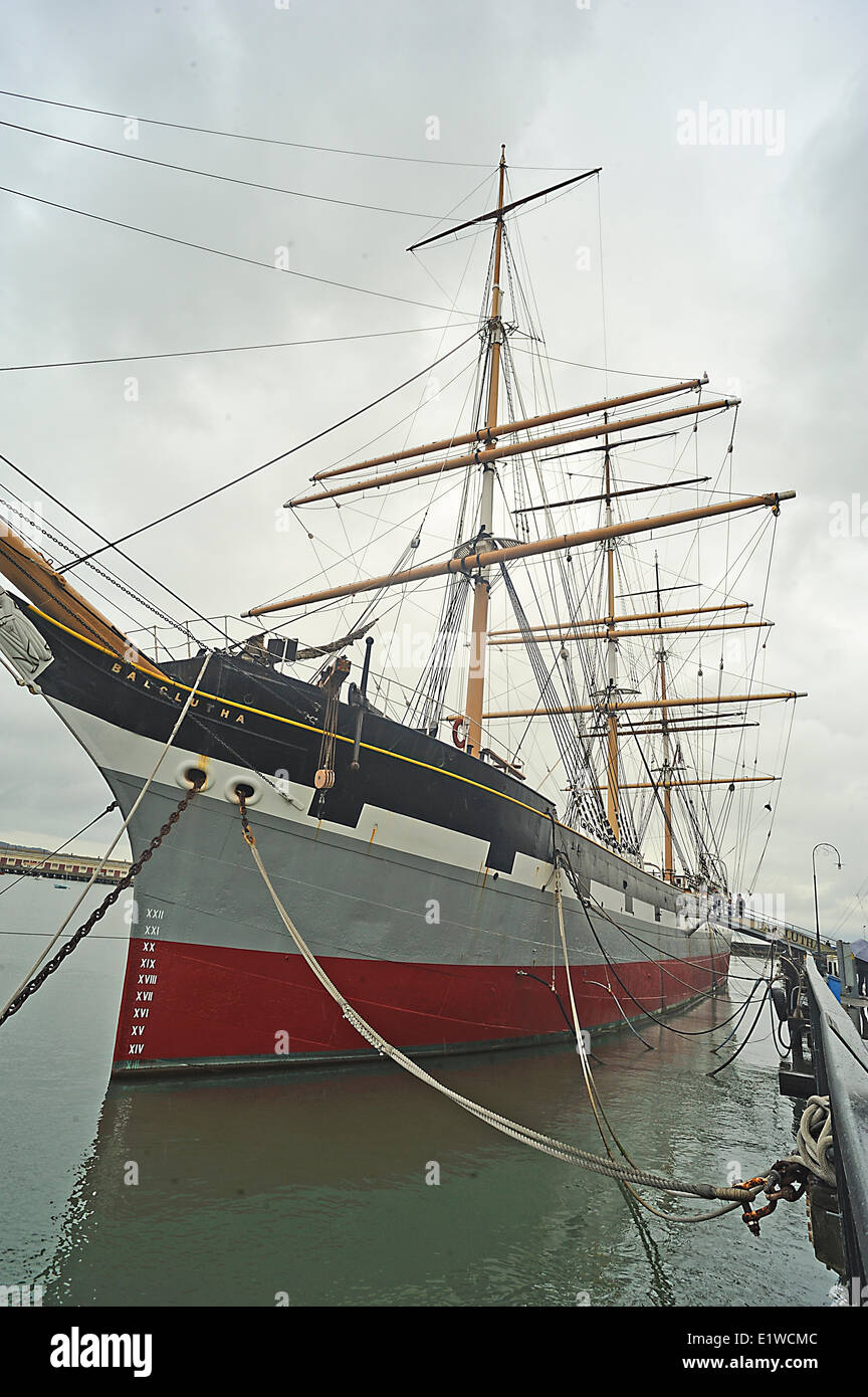 Nave a vela "Balclutha', maritime Museum di San Francisco, California, Stati Uniti d'America Foto Stock