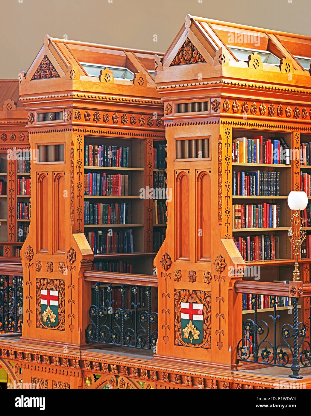 La biblioteca del Parlamento, secondo livello zona cucina, gli edifici del Parlamento europeo, Ottawa, Ontario, Canada Foto Stock