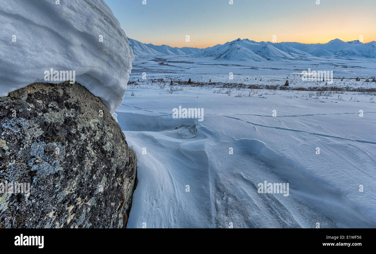 Blackstone River Valley, Lapide parco territoriale lungo la Dempster Highway, Yukon Foto Stock