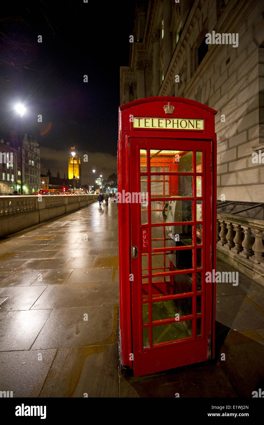 Londra cabina telefonica Foto Stock