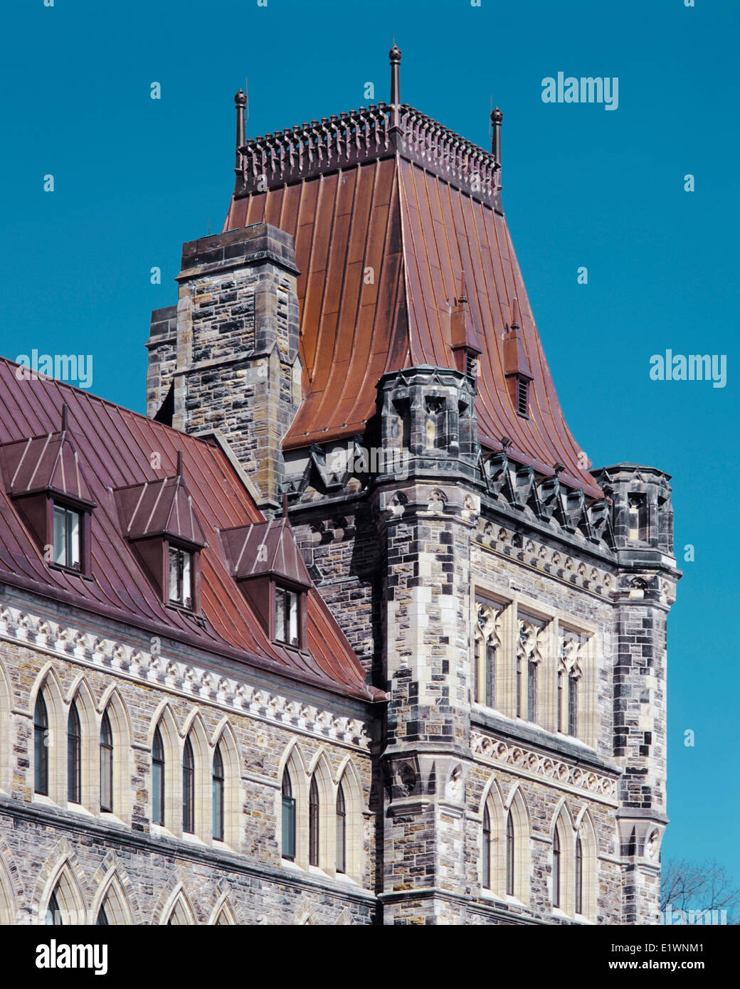 Blocco di Centro, S.E. Torre, il Parlamento del Canada, Ottawa, Ontario, Canada Foto Stock