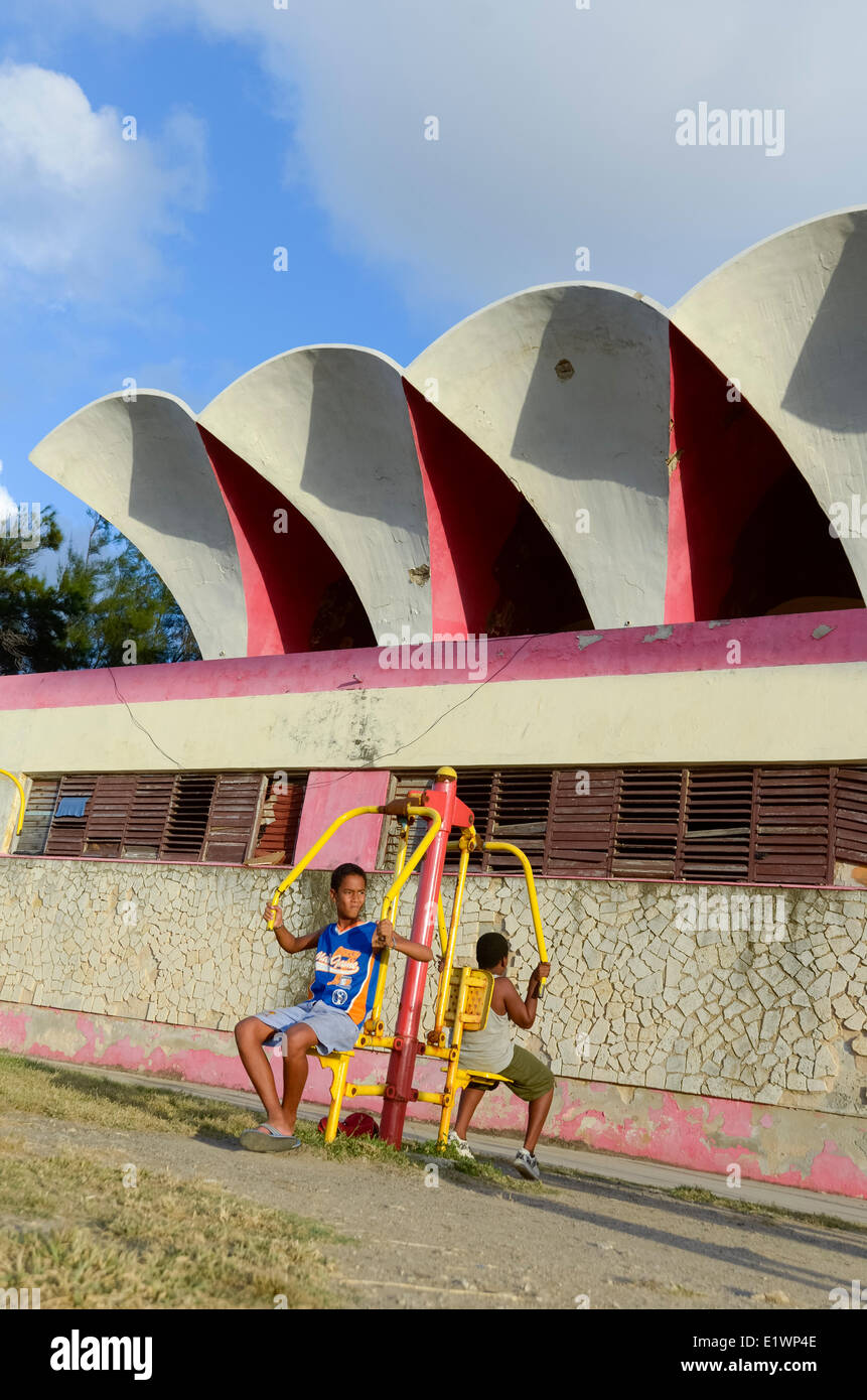 Josi Marti per bambini area sportiva, in Vededo, Havana, Cuba Foto Stock