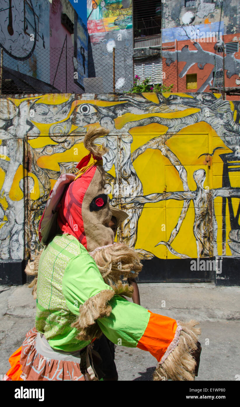 Afro-cubano, ballerino Callejon de Hamel, Havana, Cuba Foto Stock