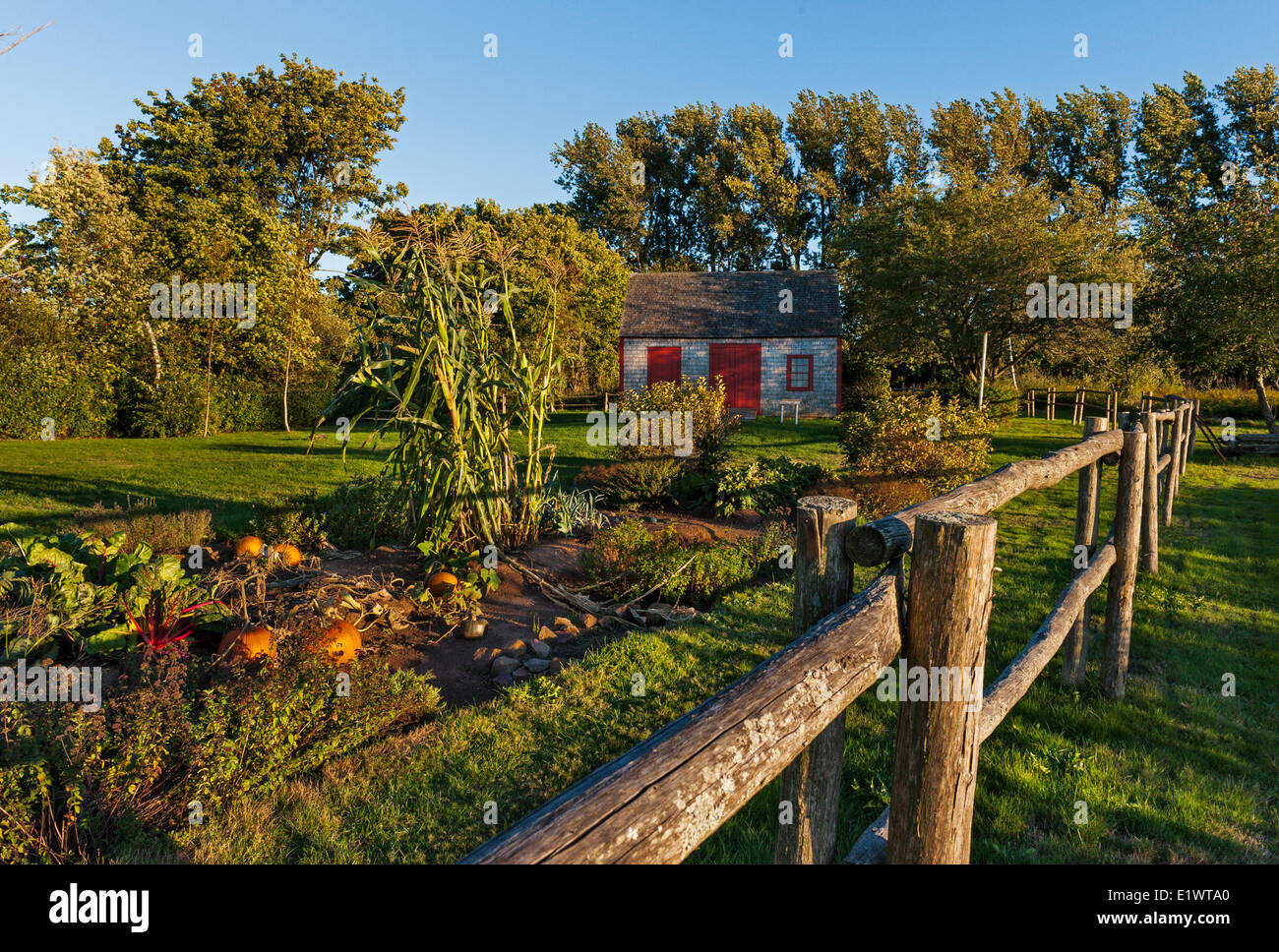 Autumn harvest giardino. Grand Pre National Historic Site. Grand Pre, Nova Scotia. In Canada. Foto Stock