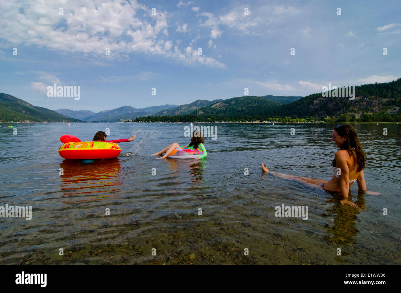 Nuoto, Christina Lago, British Columbia, Canada. Foto Stock
