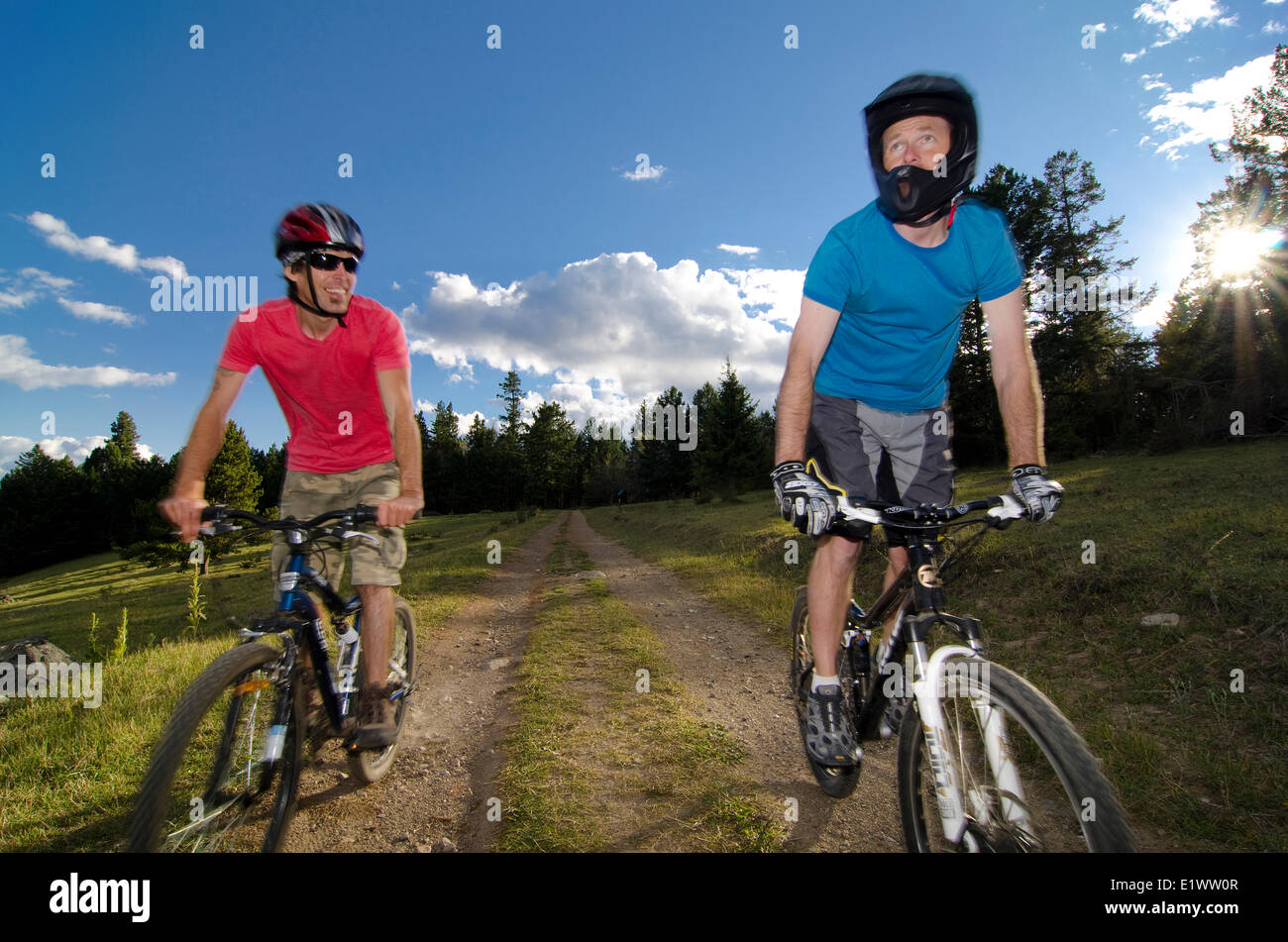 Mountain bike, Cina Ridge, Princeton, British Columbia, Canada. Signor 001, MR 030. Foto Stock