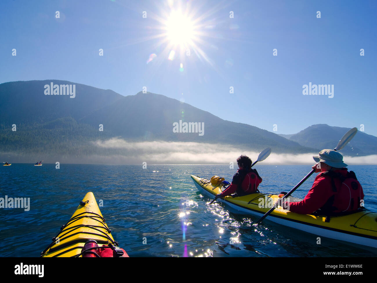 Kayak, Johnstone Strait, British Columbia, Canada. Signor 013 Foto Stock