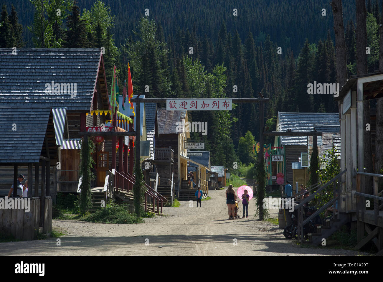 Chinatown. La storica Gold Rush città di Barkerville. Regione Cariboo, British Columbia. Canada Foto Stock
