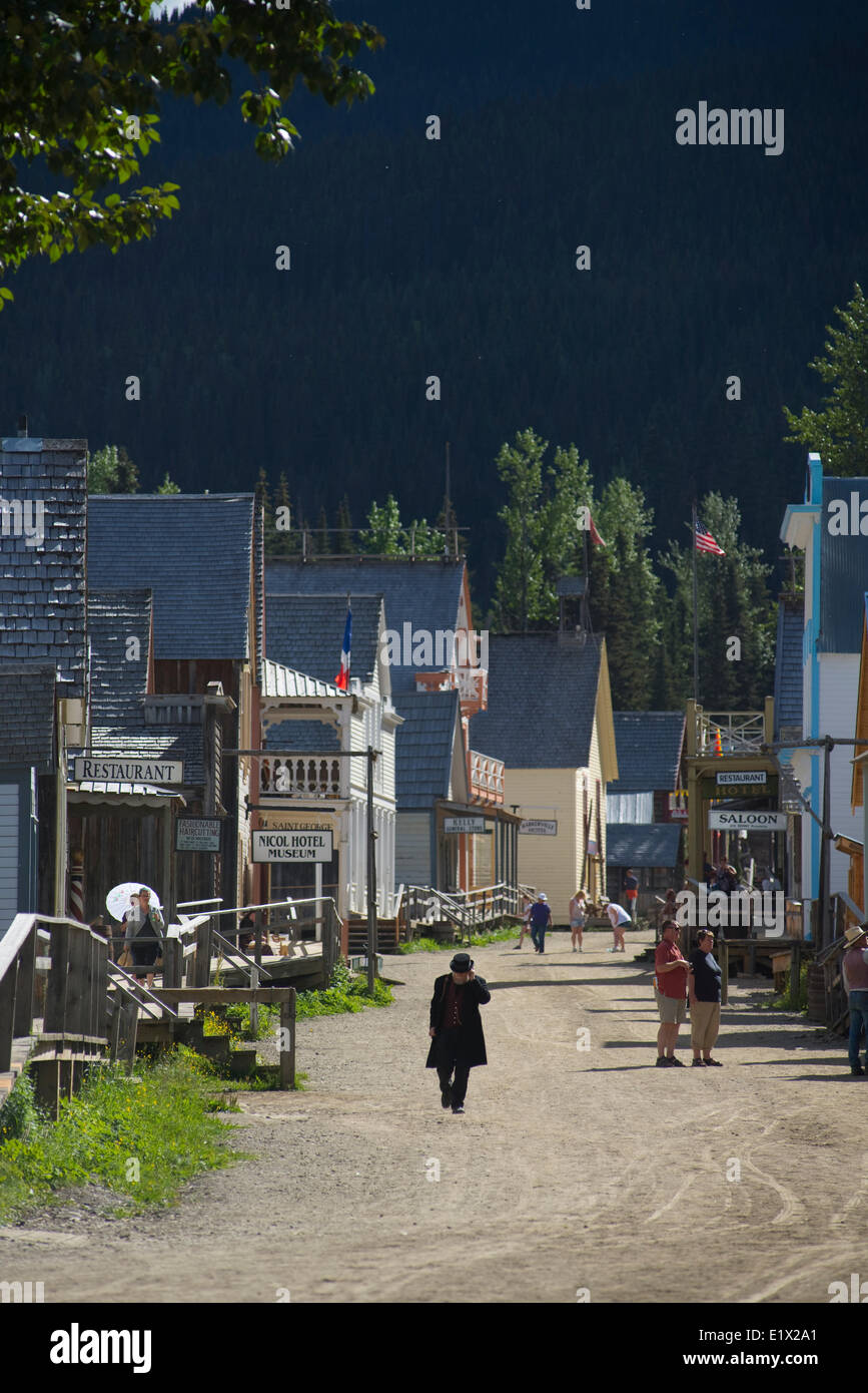 Main Street. La storica Gold Rush città di Barkerville. Regione Cariboo, British Columbia. Canada Foto Stock