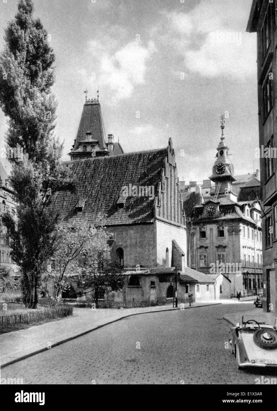 Quartiere ebraico di Praga, ex ghetto ebraico della città vecchia. c. 1920. La Austria-ungheria Foto Stock