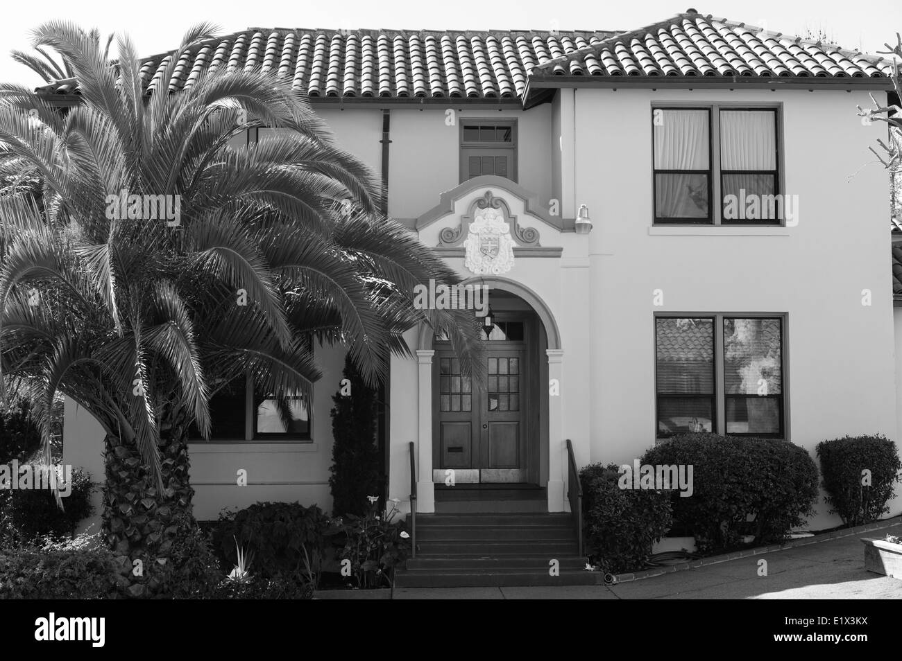 La chiesa edificio scolastico, San Rafael, California. Foto Stock