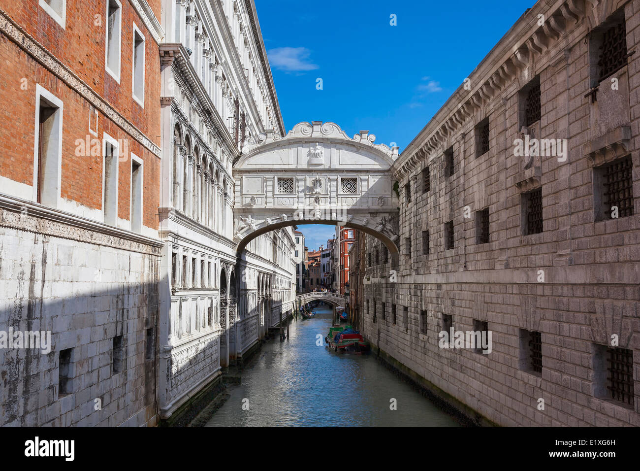 Famoso Ponte dei Sospiri a Venezia, Italia Foto Stock