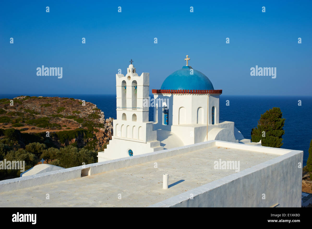 Grecia CICLADI, SIFNOS, Panagia Poulati monastero Foto Stock