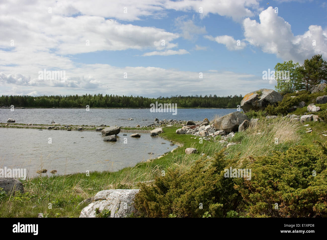Isola in un golfo del mare del Nord Foto Stock