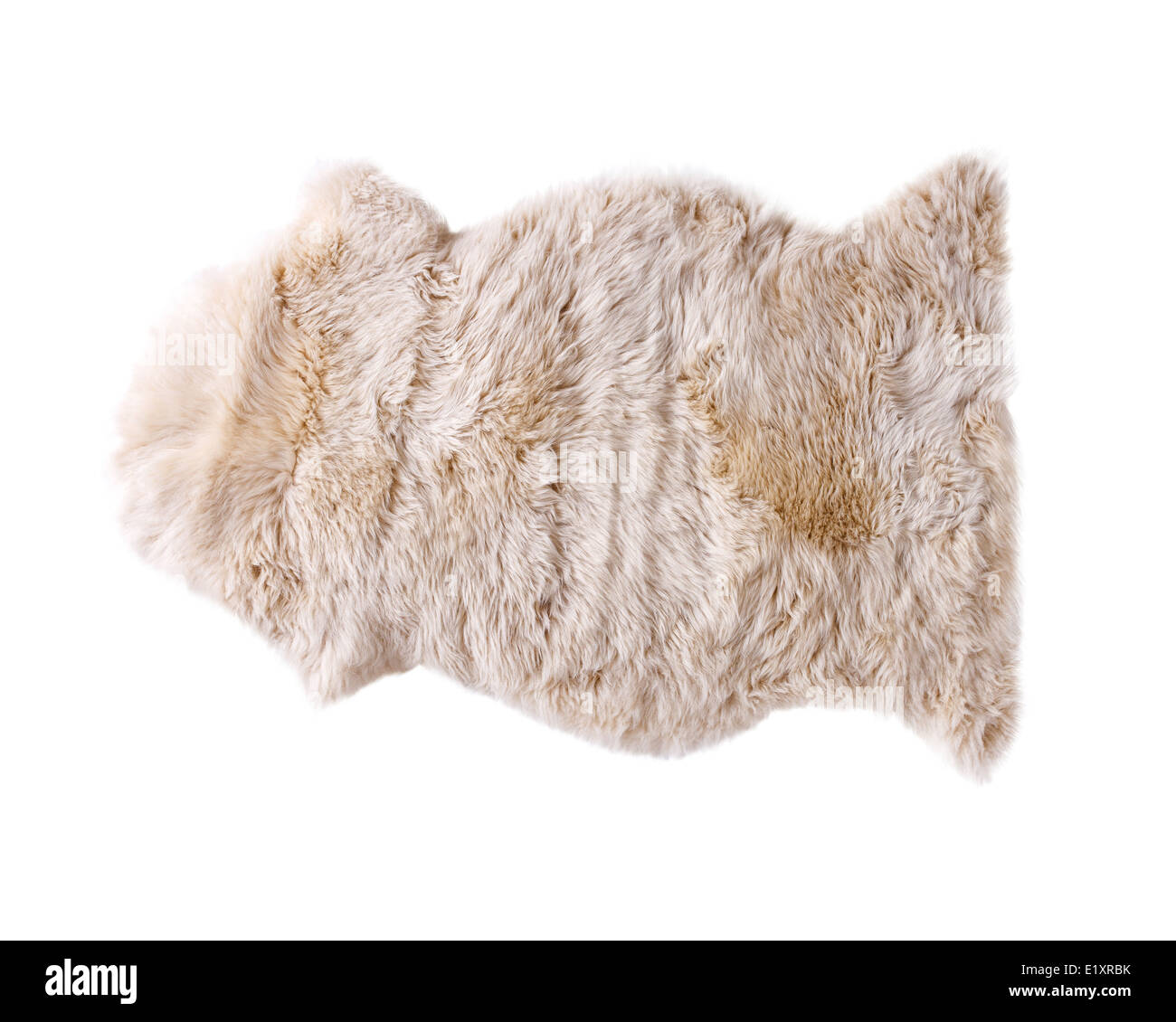 La pelliccia morbida moquette isolati su sfondo bianco Foto Stock