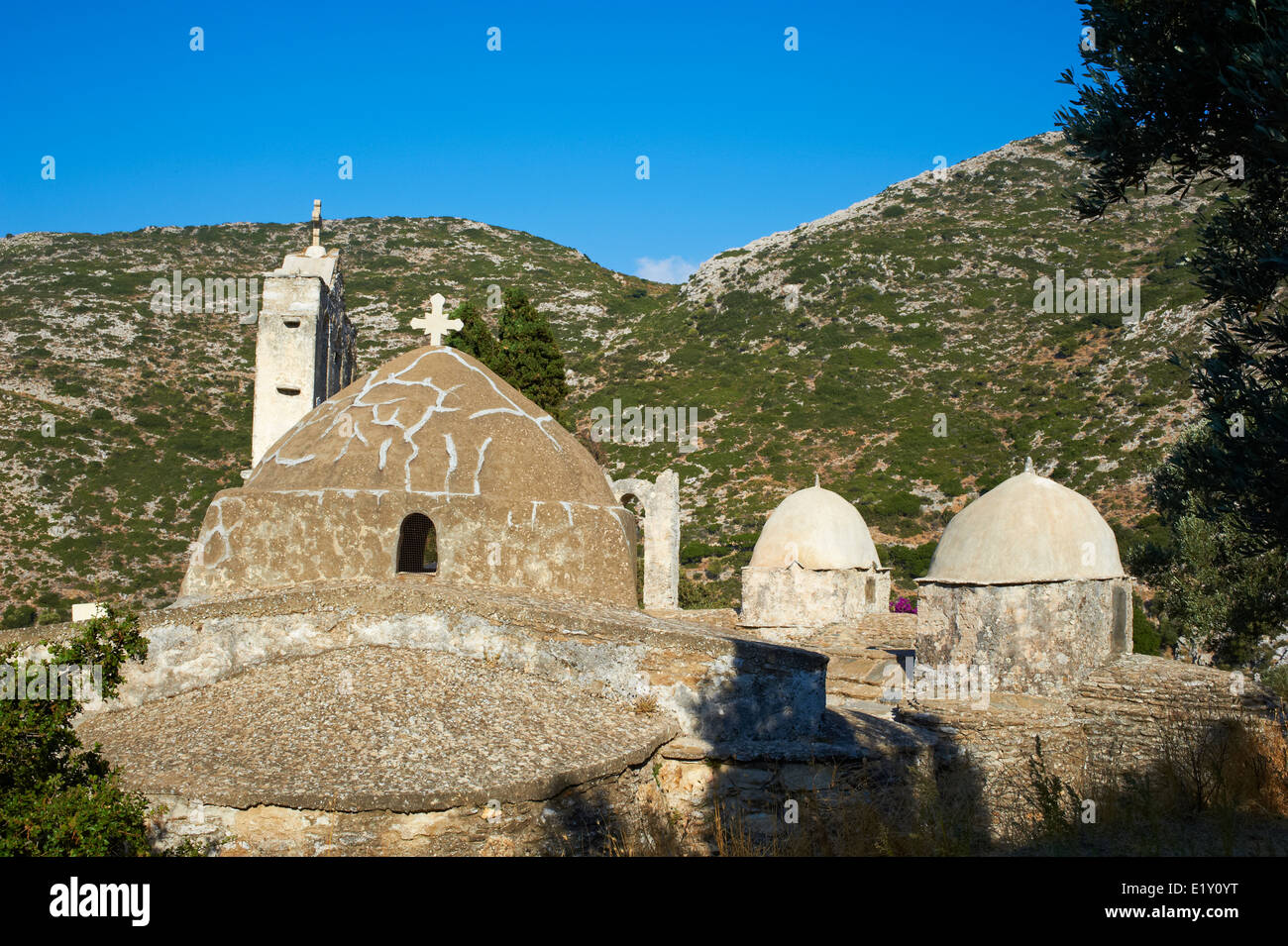 Grecia CICLADI, Naxos, Panagia Drossiani monastero Foto Stock