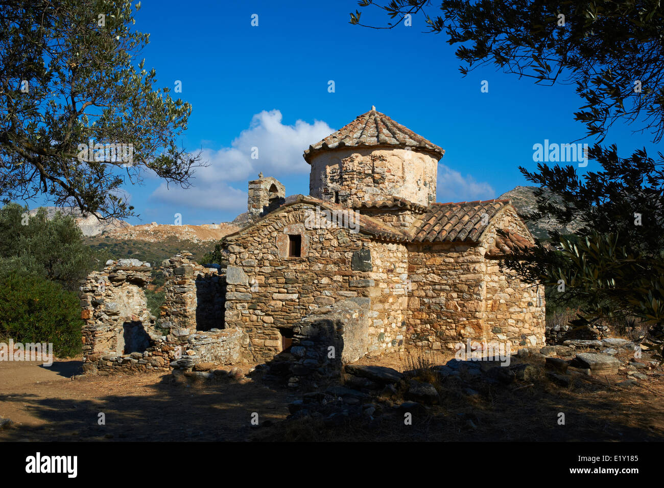 Grecia CICLADI, Naxos, Panagia Damiotissa chiesa Foto Stock