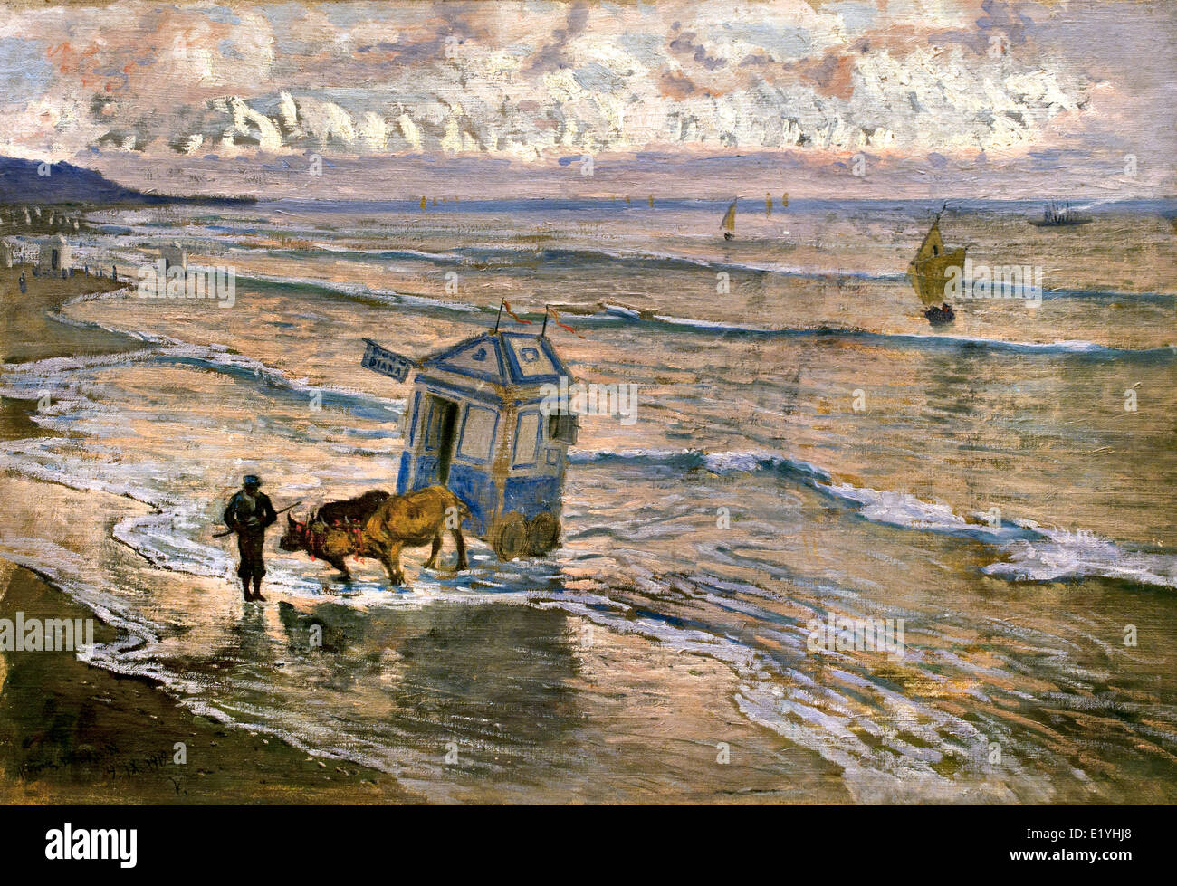 Spiaggia cantabrico 1912 Antonio Munoz Degrain (Valencia 1840 1924 Malaga) Spagna - Spagnolo Foto Stock