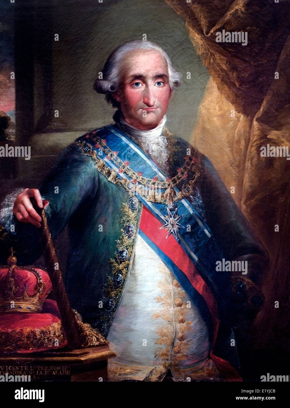 Re Carlo ( Carlos ) IV di Spagna Vicente Lopez Portana 1772-1850 Spagna - Spagnolo Foto Stock