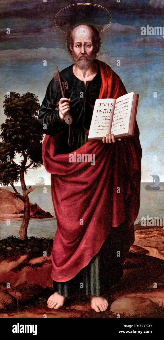 San Pietro da Nicolas Borras Falco 1530-1610 Spagna - Spagnolo Foto Stock