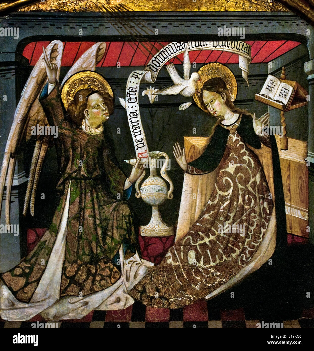 Predela - scomparto di predella con scene della Passione di Joan Reixach 1411-1485 medievale di arte gotica Spagna - Spagnolo Foto Stock