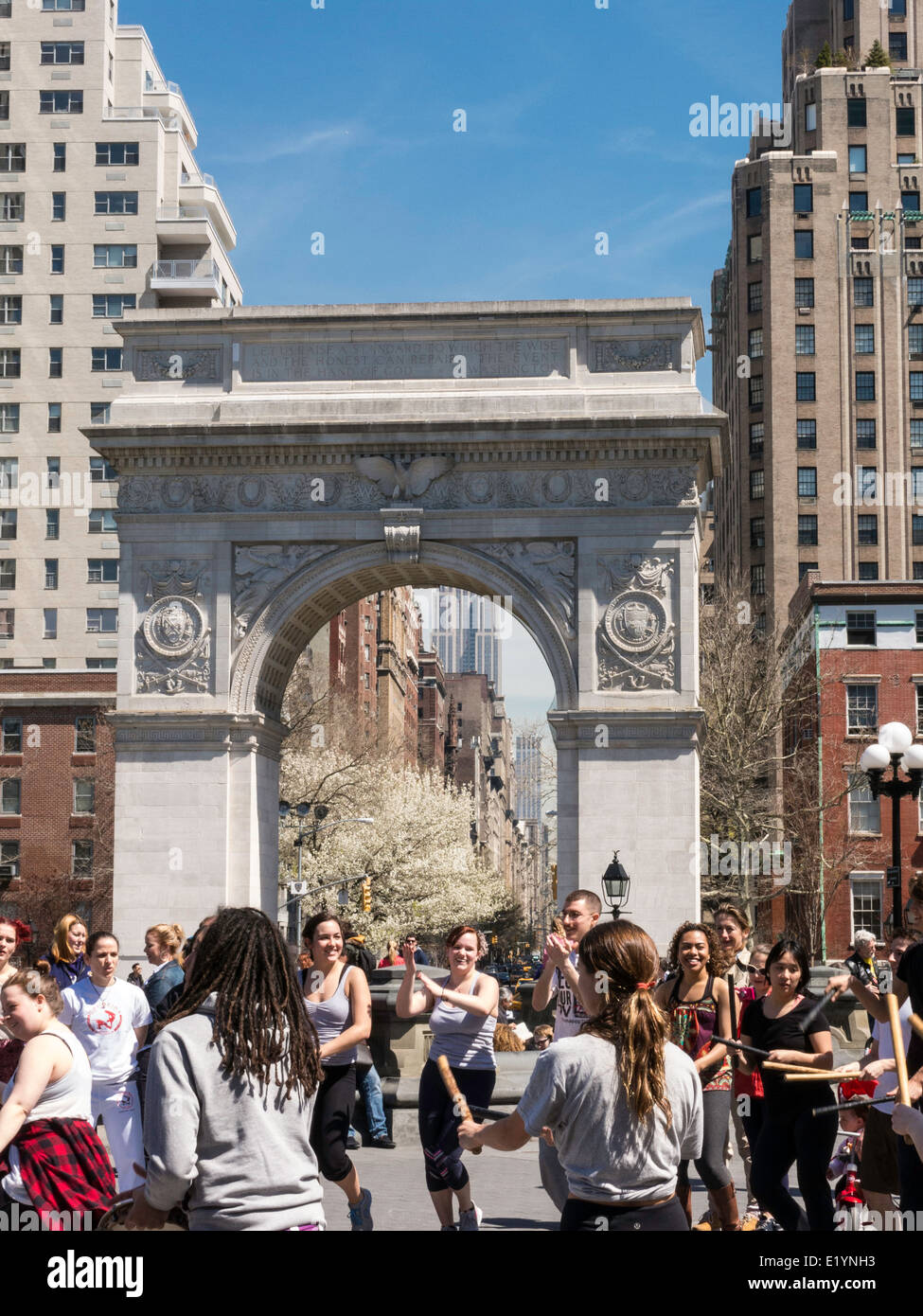Washington Square Arch, Greenwich Village, New York, Stati Uniti d'America Foto Stock