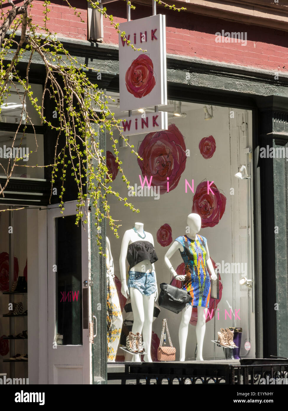 Wink finestra Storefront, Soho NYC Foto Stock