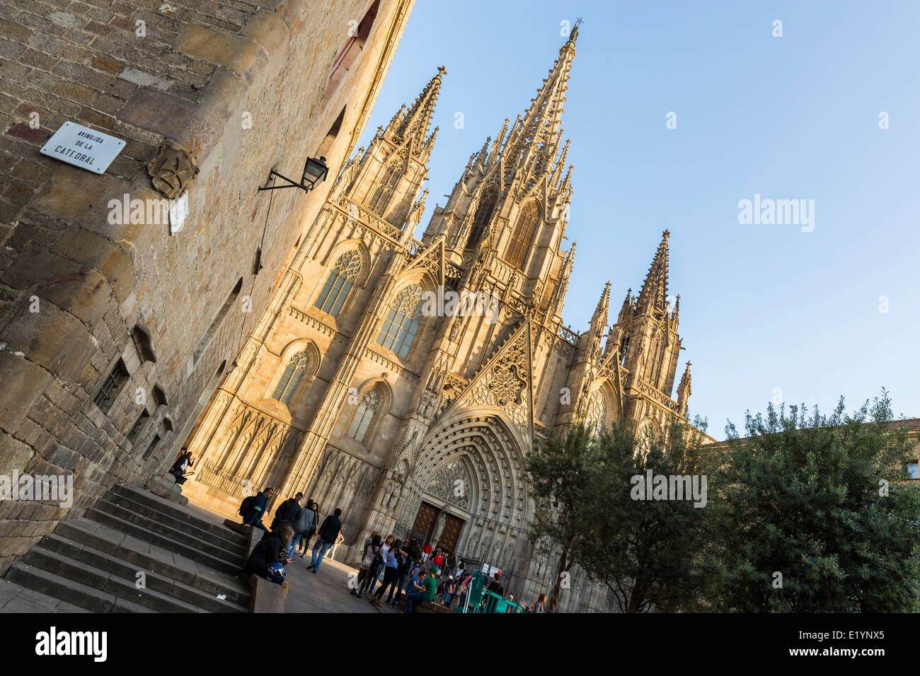 Cattedrale di Santa Eulalia a Barcellona Foto Stock