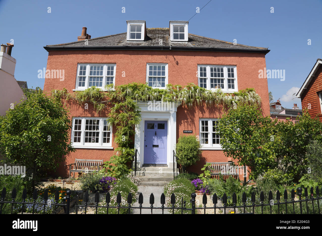 Grande casa unifamiliari a Lyme Regis su la costa del Dorset Foto Stock