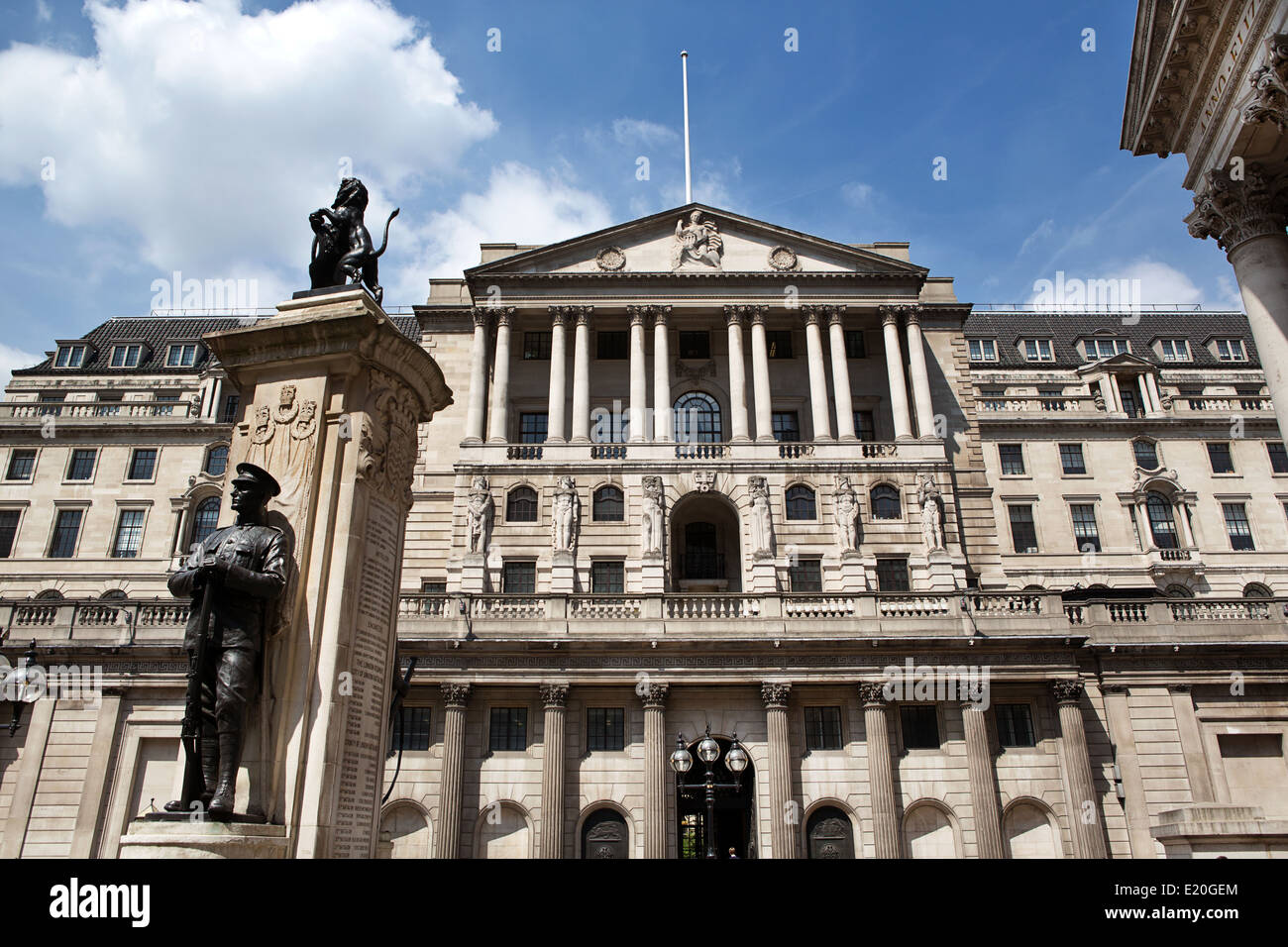 La Banca d'Inghilterra in Theadneedle Street a Londra. Foto Stock