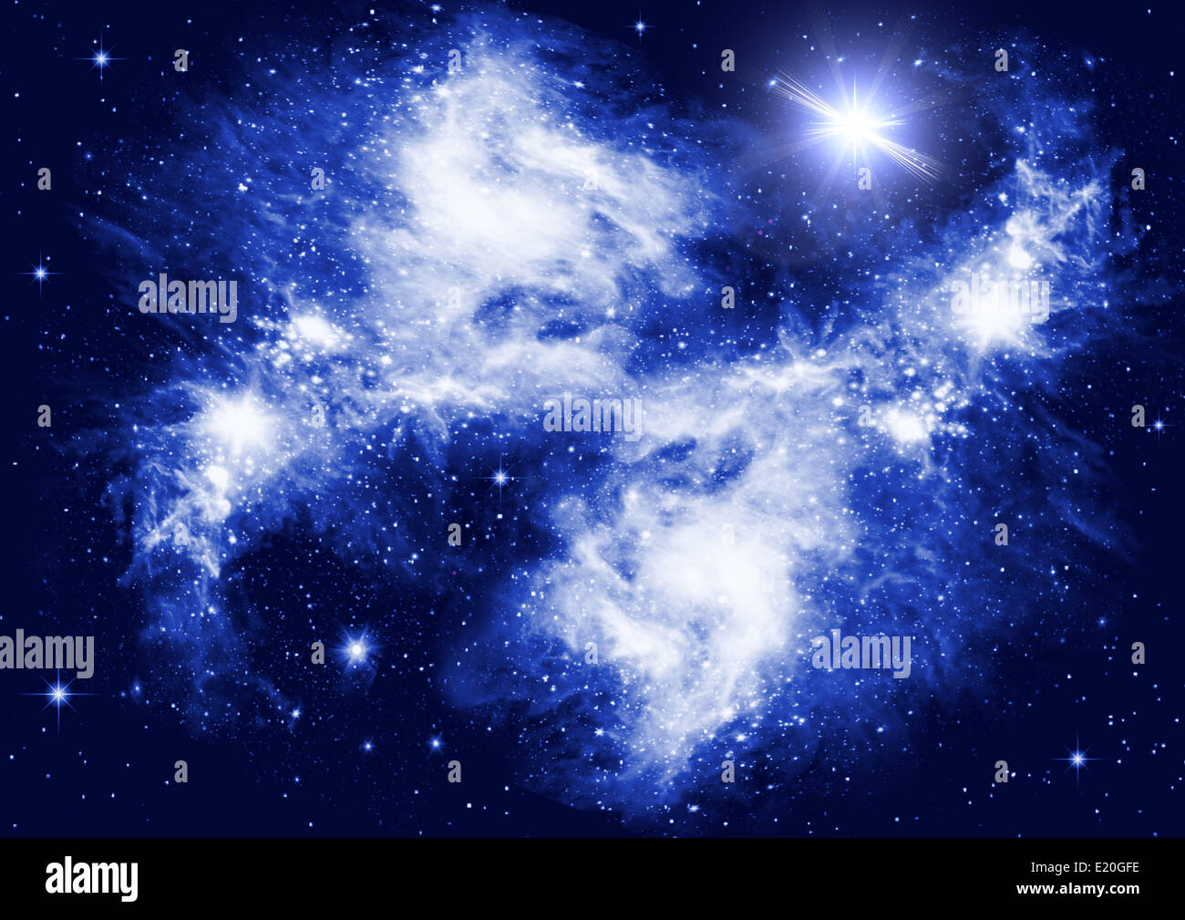 Le stelle nel cielo notturno Foto Stock