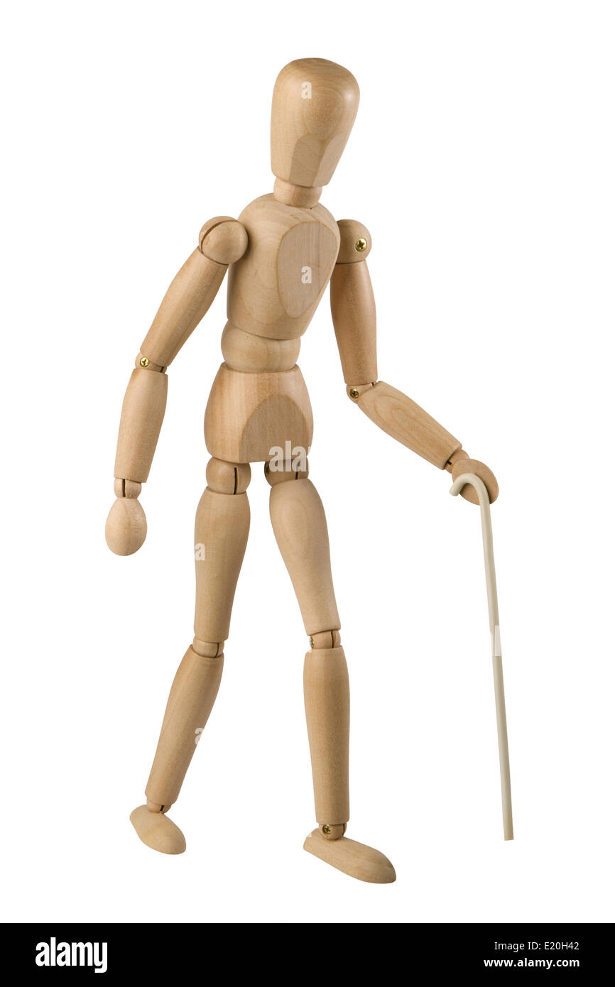 uomo di legno del giocattolo Foto Stock