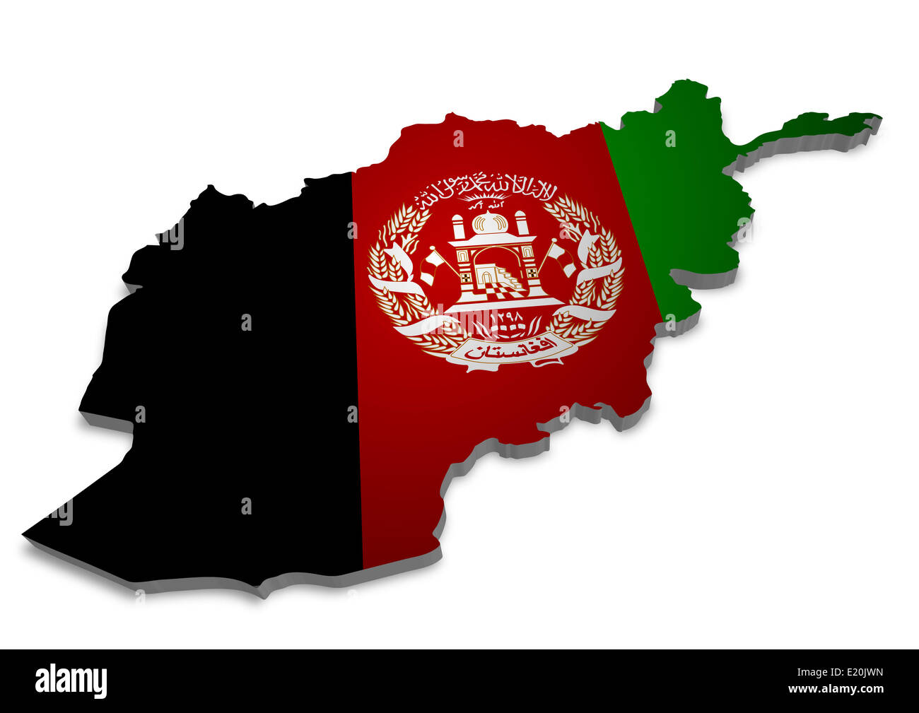 3D di Afghanistan Foto Stock