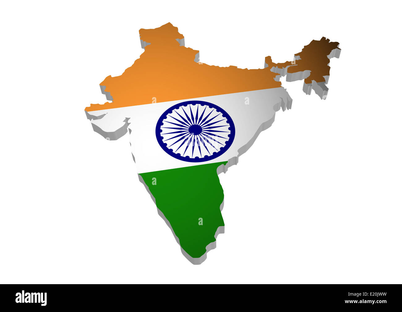 Indien 3D farbig Foto Stock