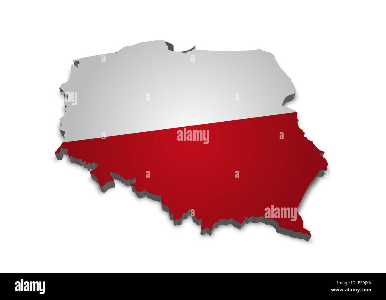 3D di Polonia Foto Stock