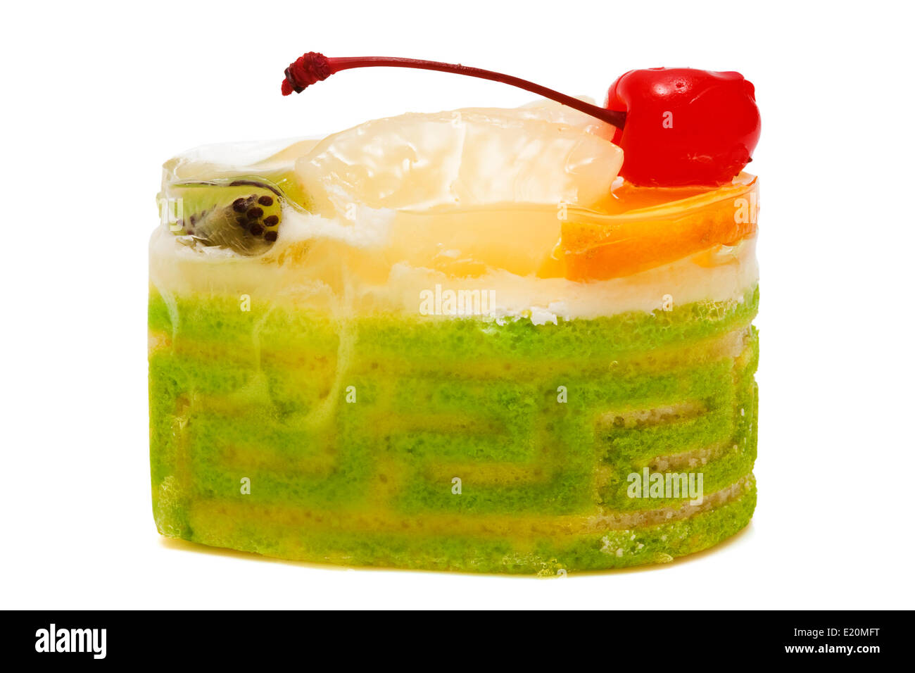 Un dolce torta con frutta Foto Stock