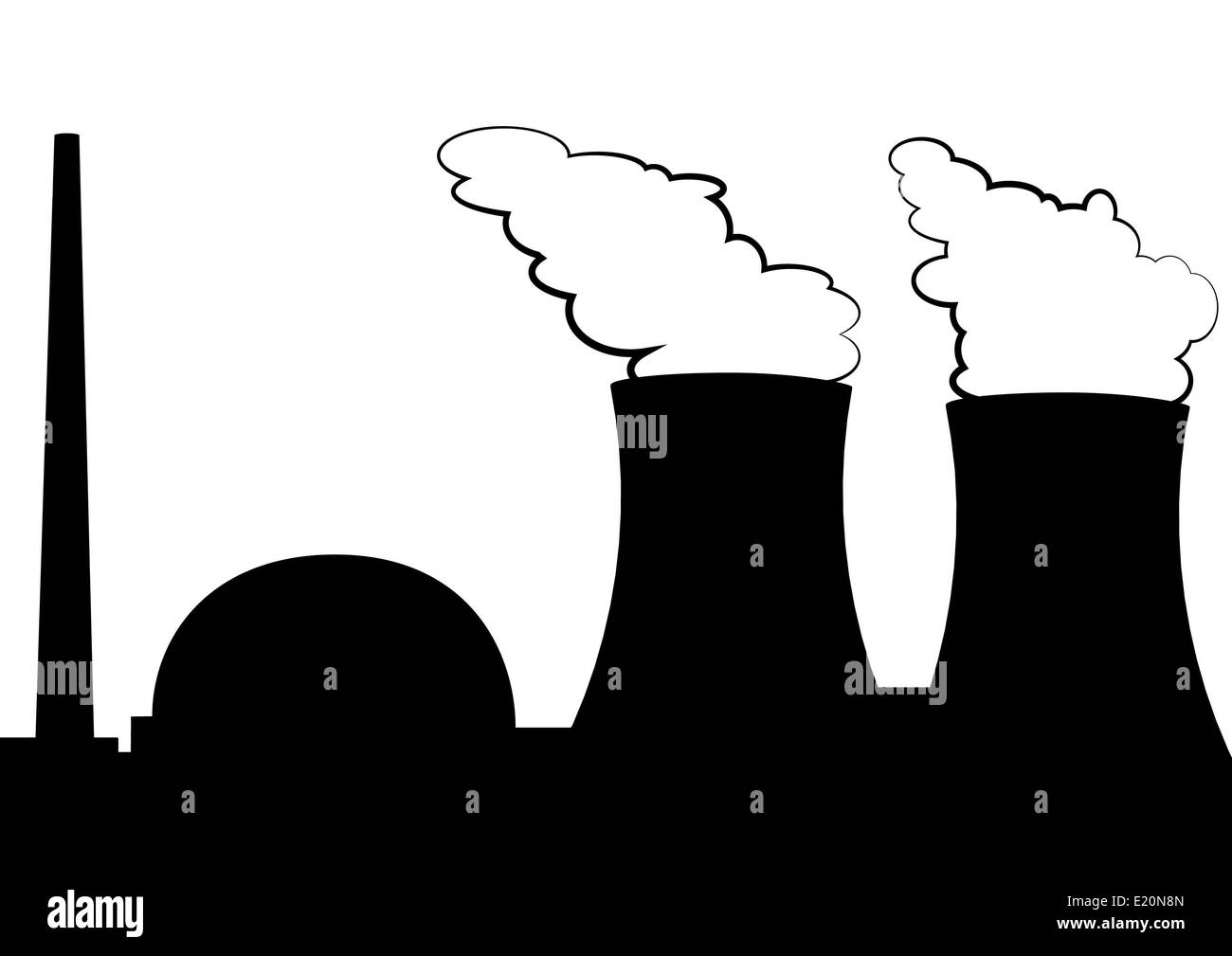 Impianto nucleare Foto Stock