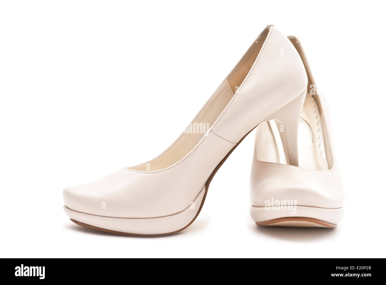 Coppia di scarpe di colore bianco Foto Stock