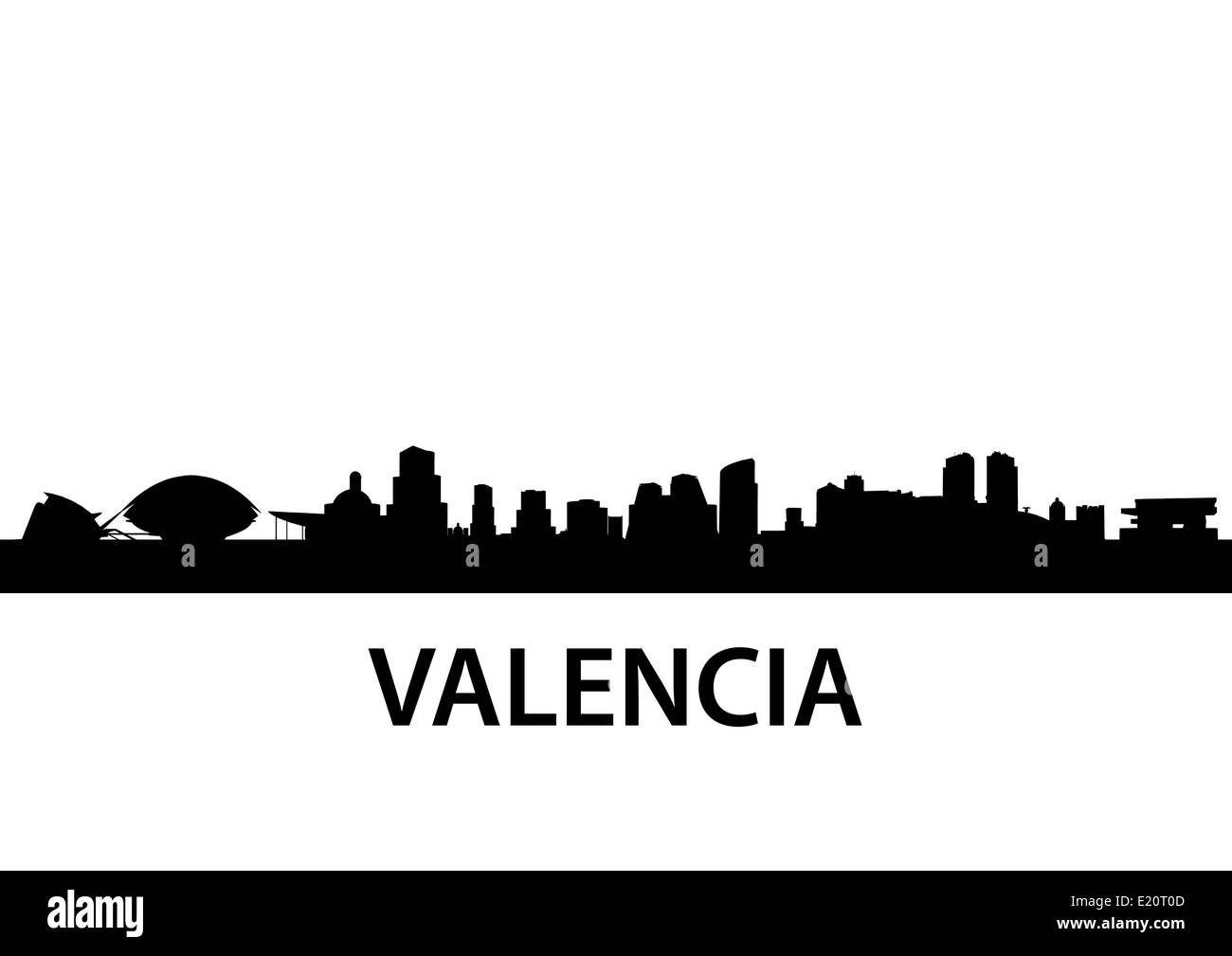 Skyline Valencia Foto Stock
