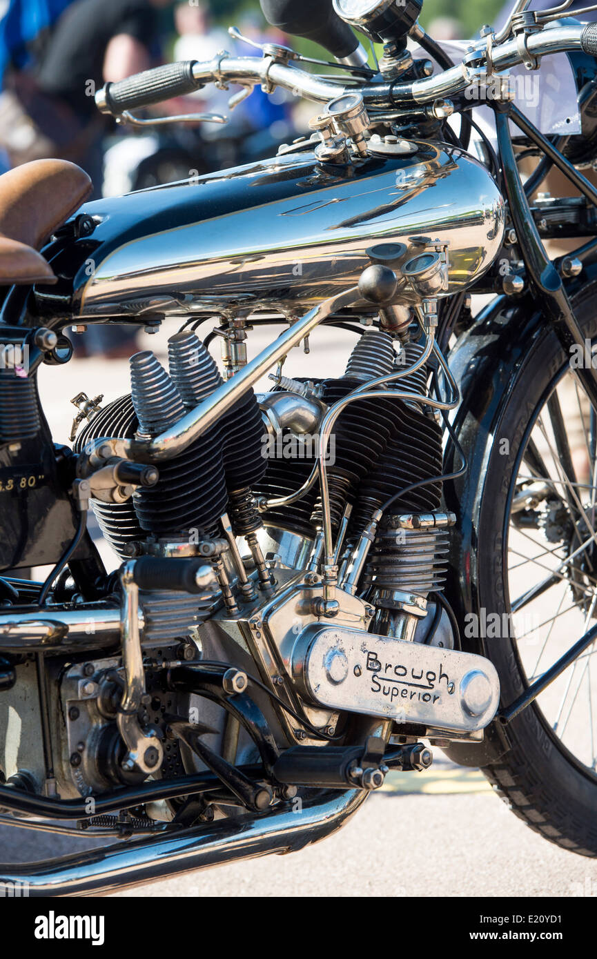 Brough Superior SS80 motocicletta. Classic British motociclo Foto Stock