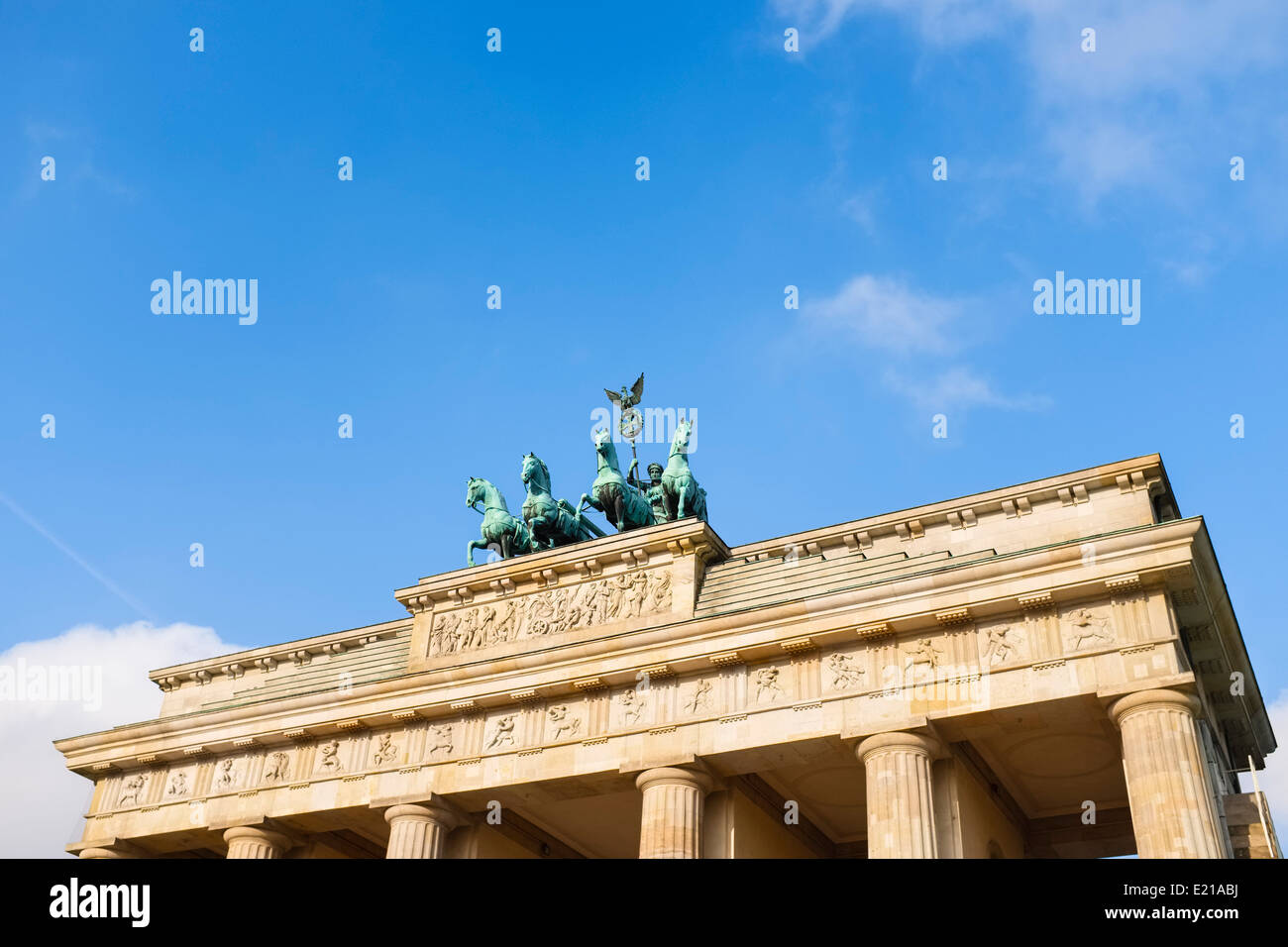 Quadriga sulla Porta di Brandeburgo, Berlino Germania Foto Stock