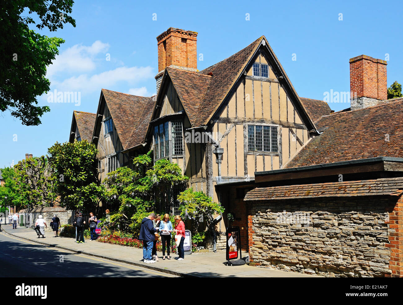 Hall's Croft - Shakespeare casa figlie lungo la Città Vecchia, Stratford-Upon-Avon, Warwickshire, Inghilterra, Regno Unito, Europa. Foto Stock