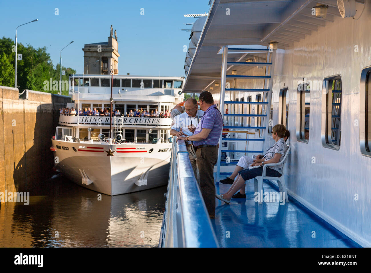 Russia, crociera sul fiume Volga Foto Stock