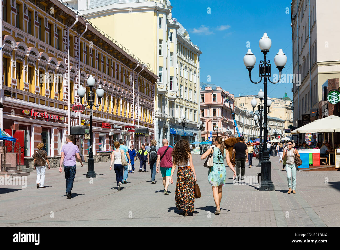 Mosca, shopping in Arbat Street Foto Stock