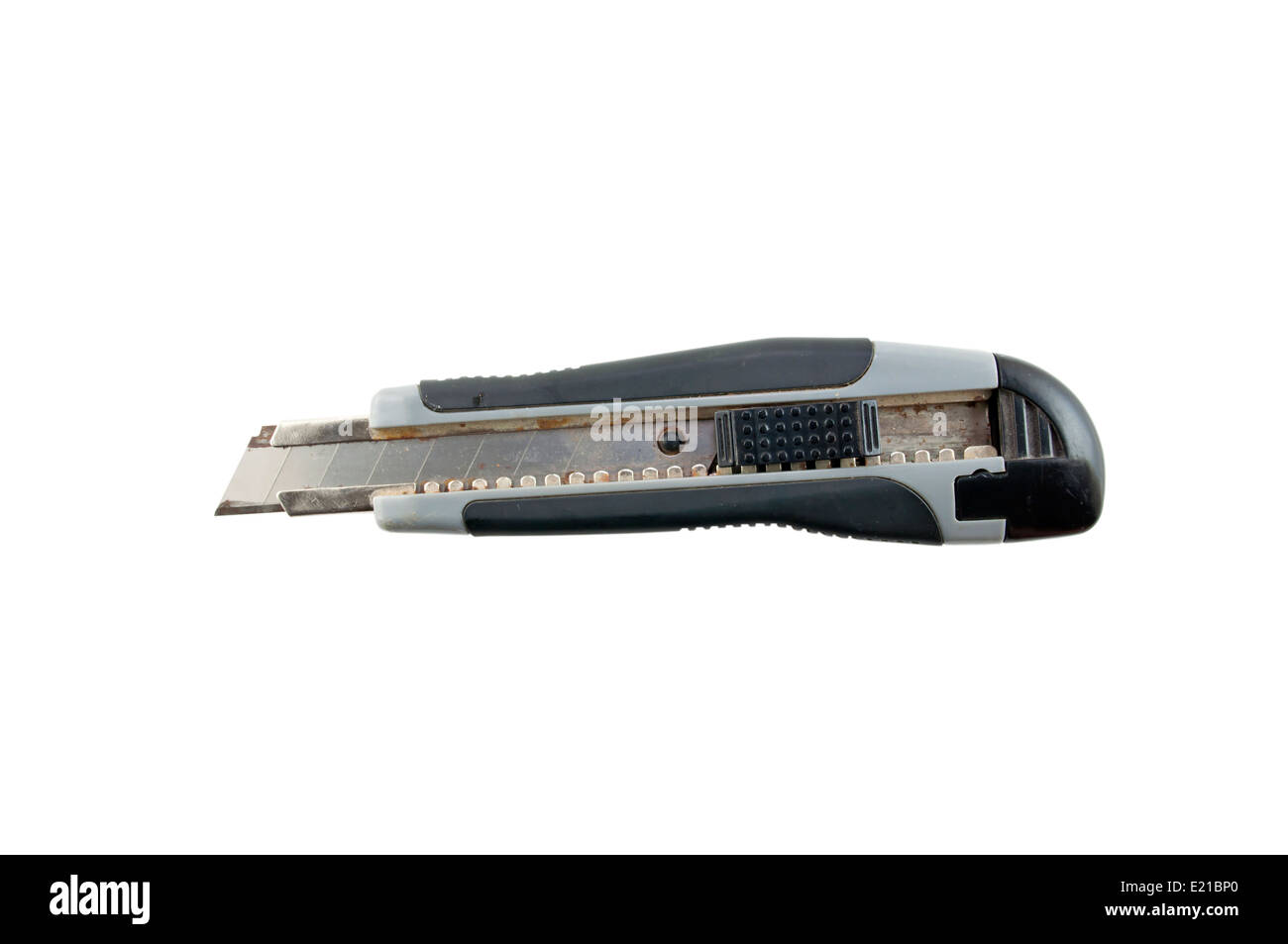 Il vecchio coltello isolati su sfondo bianco Foto Stock