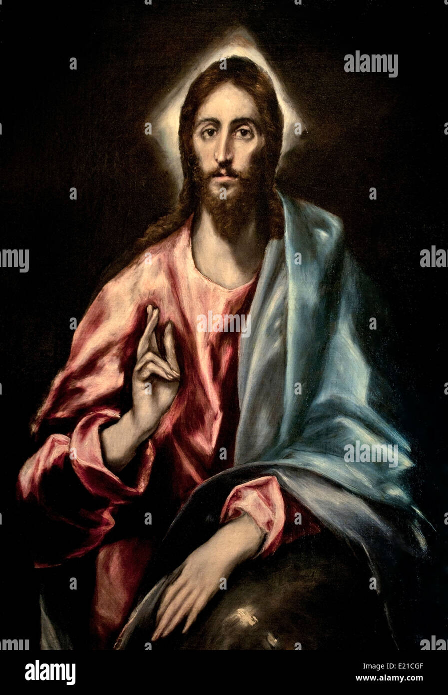Cristo come Salvatore 1610-14 El Greco Dominikos Theotokopoulos (Creta 1541 Toledo 1614) SPAGNOLO GRECO Foto Stock