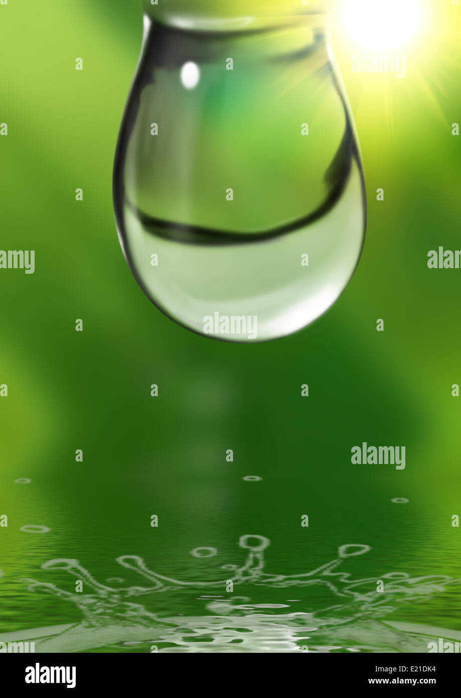 Gocce d'acqua Foto Stock