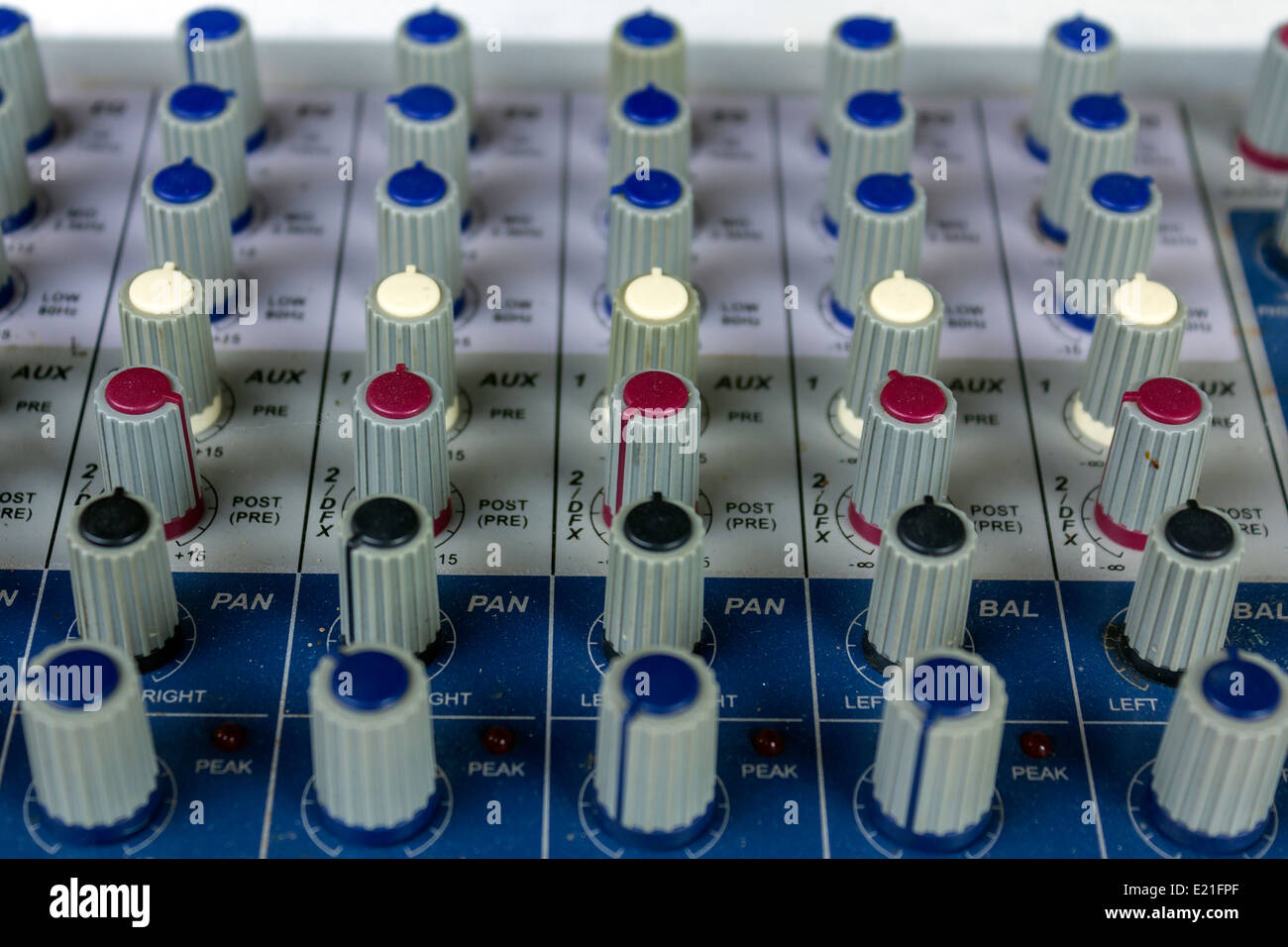 Chiudere fino sulla scheda di miscelazione Foto Stock