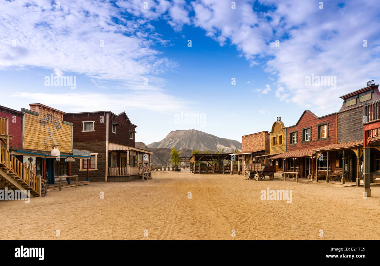 Mini Hollwood set del film in corrispondenza di Tabernas Provincia di Almeria Spagna Foto Stock